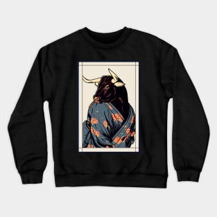 Wild ox japanese with kimono vintage Crewneck Sweatshirt